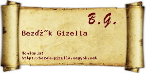 Bezák Gizella névjegykártya