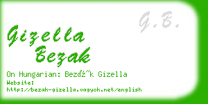 gizella bezak business card